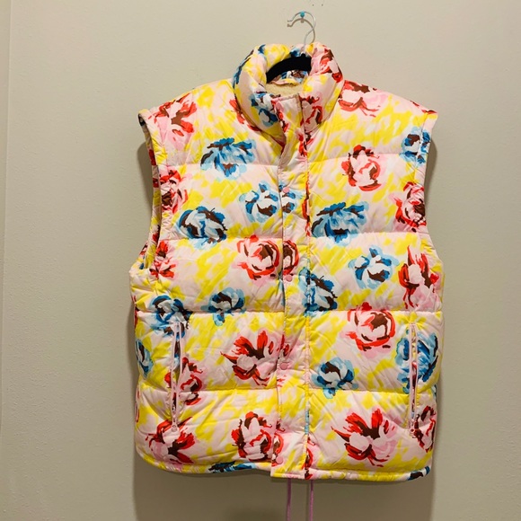 🌺 Floral Puffer Jacket/Vest M/L 🌺 - Picture 2 of 7